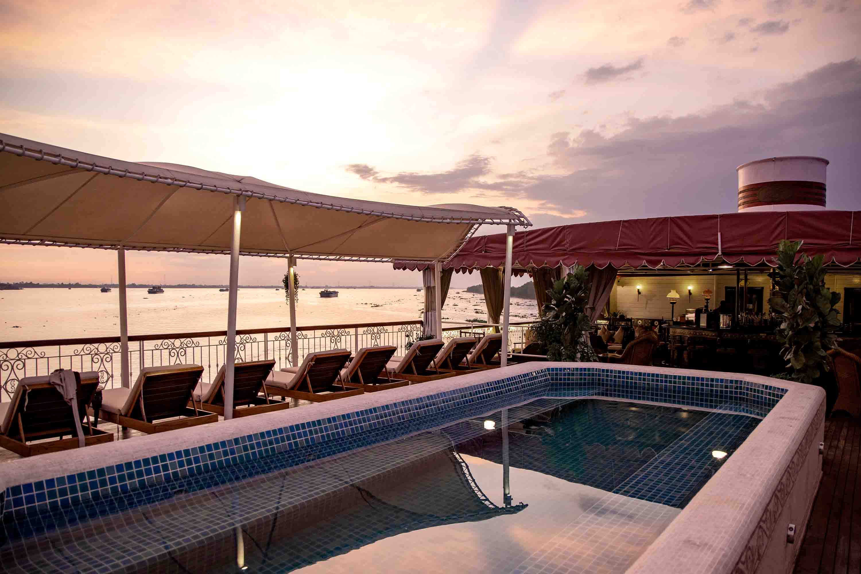 Swimming Pool on a cruise Ship